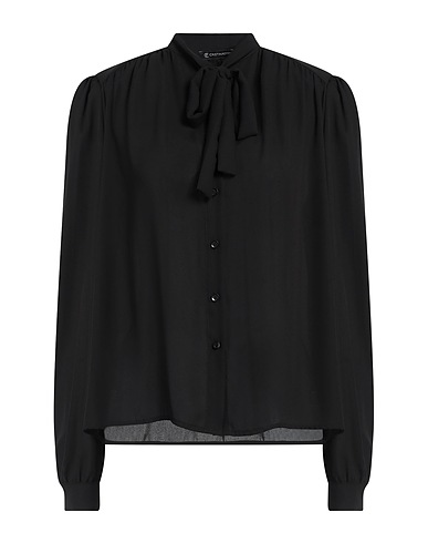 CRISTINAEFFE Solid colour shirts & blouses Black 100% Polyester