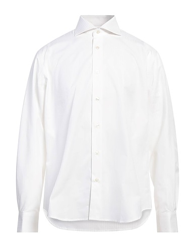 BRIAN DALES Solid color shirt White 100% Cotton