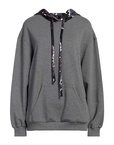 ETRO Hooded track jacket  Grey 100% Cotton, Elastane, Silk
