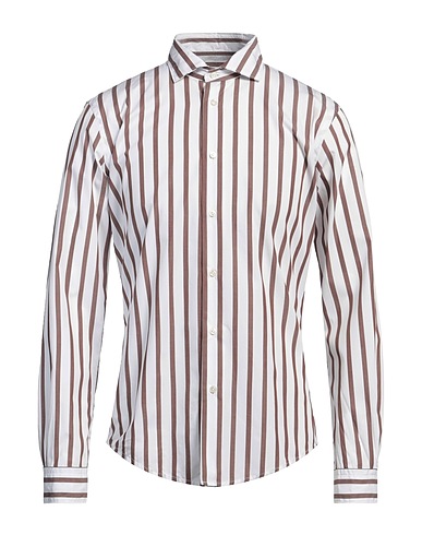 BRIAN DALES Striped shirt Brown 100% Cotton