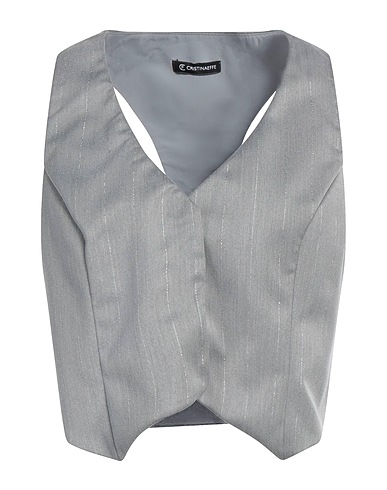 CRISTINAEFFE Waistcoat Grey 65% Polyester, 33% Viscose, 2% Elastane