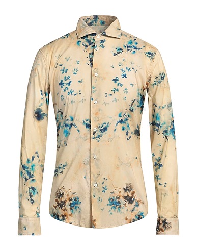 BRIAN DALES Patterned shirt Beige 100% Cotton