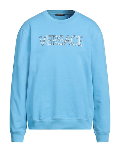 VERSACE Sweatshirt Azure 100% Cotton, Viscose, Polyester, Elastane