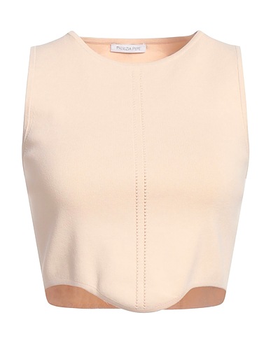 PATRIZIA PEPE Top Cream 53% Viscose, 45% Polyamide, 2% Elastane