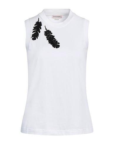 MCQUEEN T-shirt White 100% Cotton, Glass