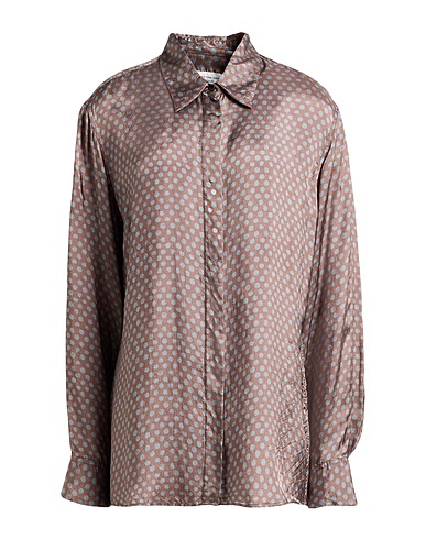 DRIES VAN NOTEN Patterned shirts & blouses Brown 100% Viscose