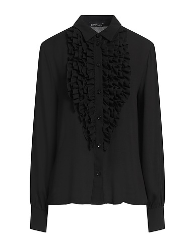 CRISTINAEFFE Solid colour shirts & blouses Black 100% Polyester