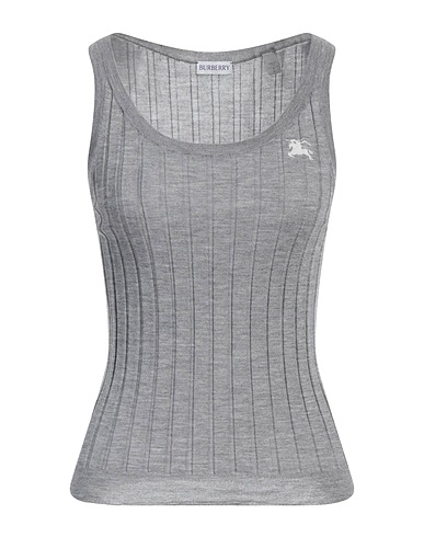 BURBERRY Top Grey 100% Cashmere