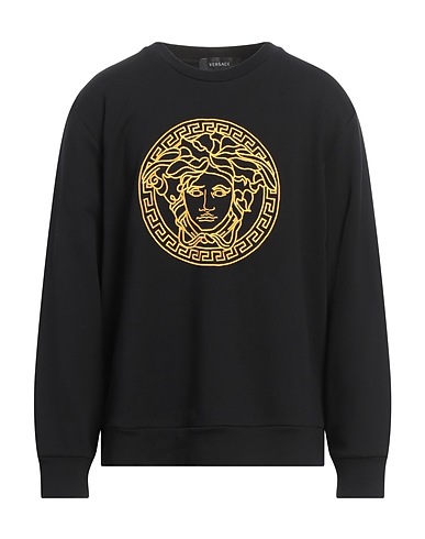 VERSACE Sweatshirt Black 100% Cotton, Viscose