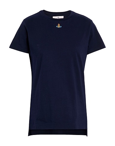 VIVIENNE WESTWOOD Basic T-Shirt Midnight blue 100% Organic cotton
