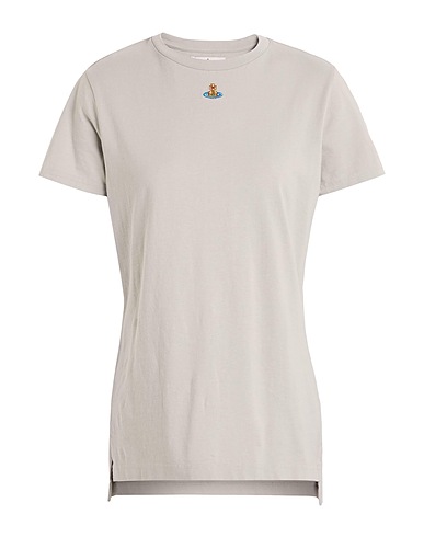 VIVIENNE WESTWOOD Basic T-Shirt Light grey 100% Organic cotton