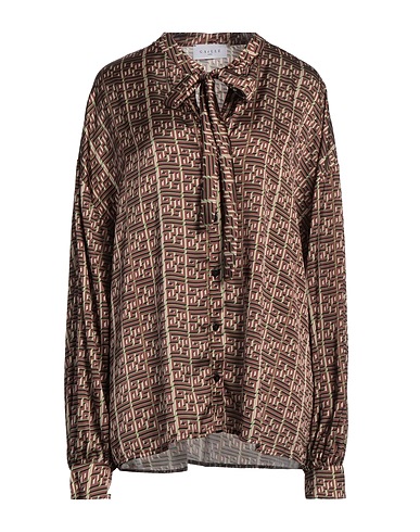 GAëLLE Paris Patterned shirts & blouses Brown 100% Polyester