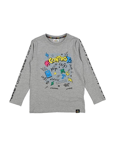 LIU •JO MAN T-shirt ME CONTRO TE Grey 85% Cotton, 10% Viscose, 5% Elastane