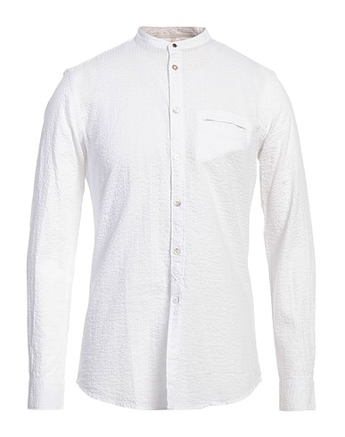 ALLEY DOCKS 963 Solid colour shirt White 100% Cotton