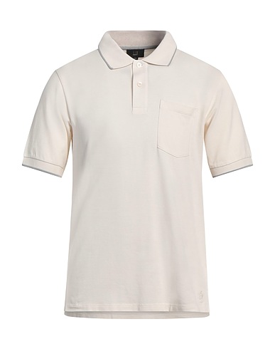DUNHILL Polo shirt Ivory 70% Cotton, 30% Mulberry silk