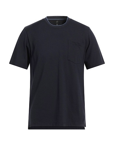 DUNHILL T-shirt Midnight blue 70% Cotton, 30% Mulberry silk
