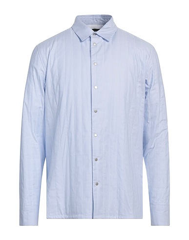 LOW BRAND Camicia a righe Celeste 100% Cotone