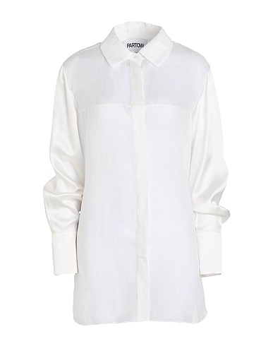 PARTOW Solid colour shirts & blouses White 100% Ramie, Silk