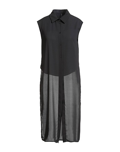MANILA GRACE Solid color shirts & blouses Black 100% Polyester