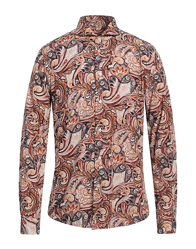 BRIAN DALES Patterned shirt Tan 100% Cotton