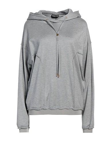 TOM FORD Felpa Grigio 62% Seta, 38% Cotone, Viscosa, Elastan, Pelle di vitello