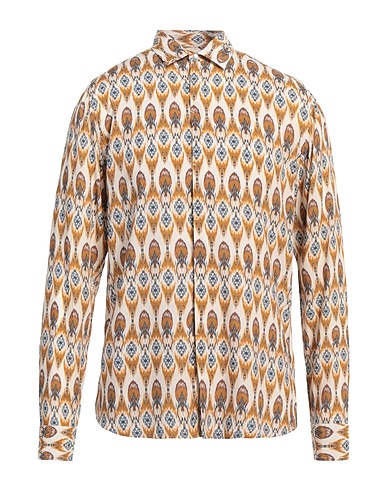 BERNA Patterned shirt Beige 100% Viscose