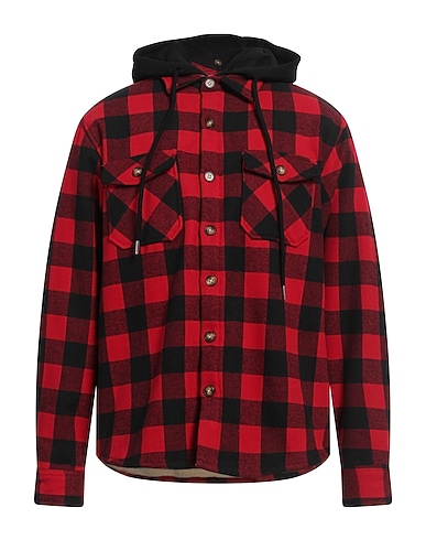 BERNA Checked shirt Red 100% Cotton