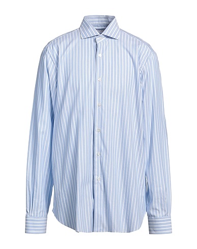 BUONAMASSA Striped shirt Light blue 100% Cotton