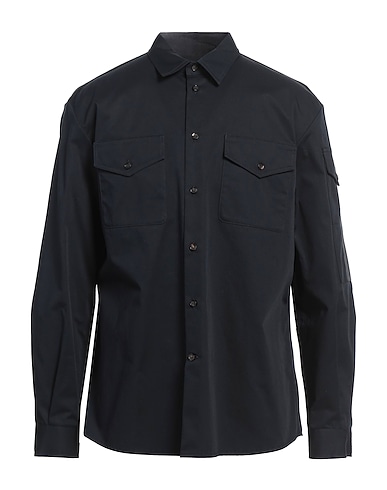 MCQUEEN Shirts BLU NOTTE 100% Cotton, Polyester