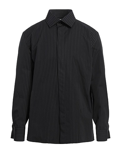 SAINT LAURENT Striped shirt Black 100% Cotton