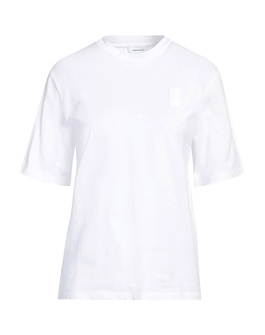 FERRAGAMO Basic T-Shirt Weiß 100% Baumwolle