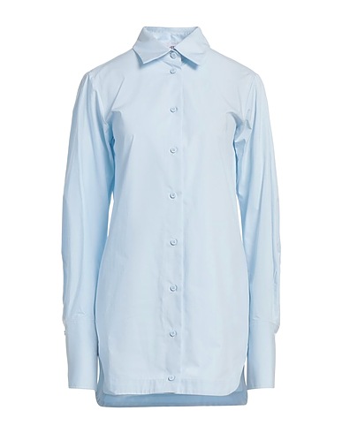 THE ATTICO Solid colour shirts & blouses Sky blue 100% Cotton