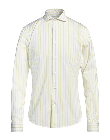 BRIAN DALES Striped shirt Lime green 100% Cotton