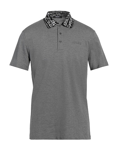 VERSACE Polo shirt Grey 100% Cotton, Viscose
