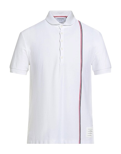 THOM BROWNE Poloshirt Weiß 100% Baumwolle