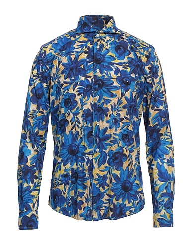 BRIAN DALES Patterned shirt NATURAL LOW IMPACT Blue 100% Cotton