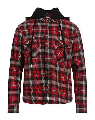 BERNA Checked shirt Red 100% Cotton