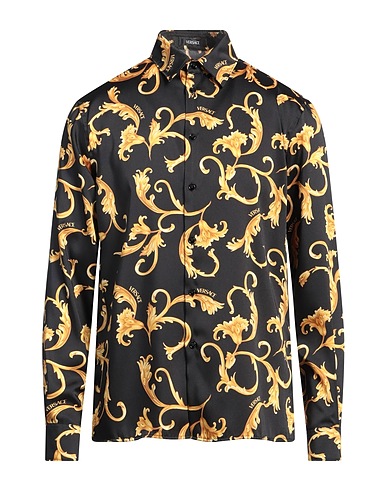 VERSACE Patterned shirt Black 100% Polyester