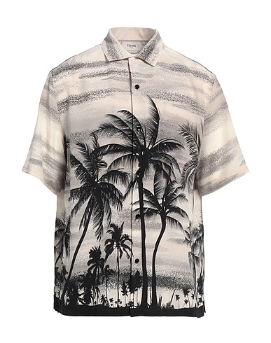 CELINE Patterned shirt Beige 100% Silk