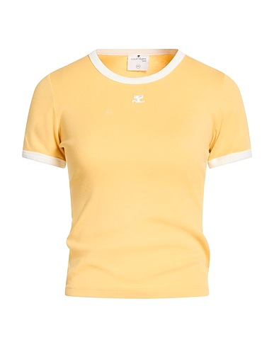 COURRÈGES T-shirt Yellow 100% Cotton