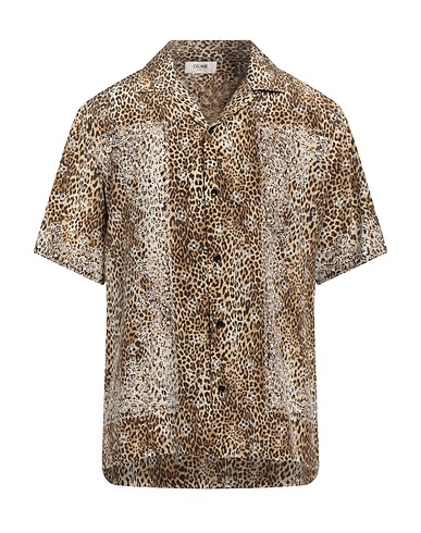 CELINE Patterned shirt Beige 100% Silk