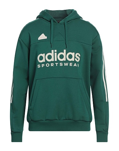ADIDAS Hooded track jacket  Green 70% Cotton, 30% Polyester, Elastane