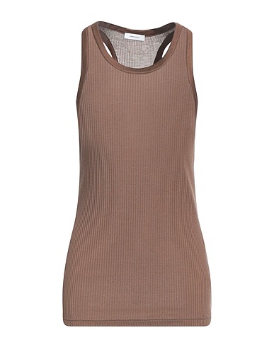 FERRAGAMO Tank top Brown 50% Silk, 50% Cupro