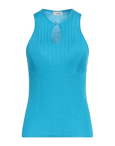 LANVIN Top Azure 35% Cashmere, 35% Virgin Wool, 30% Silk, Brass