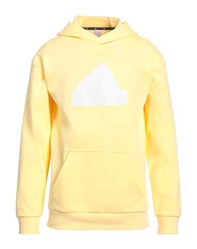 ADIDAS Felpa Giallo pastello 64% Cotone riciclato, 36% Poliammide riciclato, Elastan