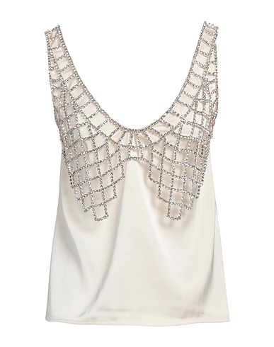 SELF-PORTRAIT Top Cream 100% Polyester