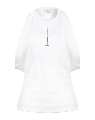 MCQUEEN Top White 97% Cotton, 3% Elastane
