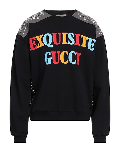 GUCCI Sweatshirt Black 100% Cotton, Polyester, Elastane