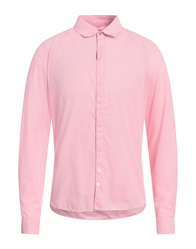 DANIELE ALESSANDRINI HOMME Checked shirt Pink 60% Cotton, 40% Polyester