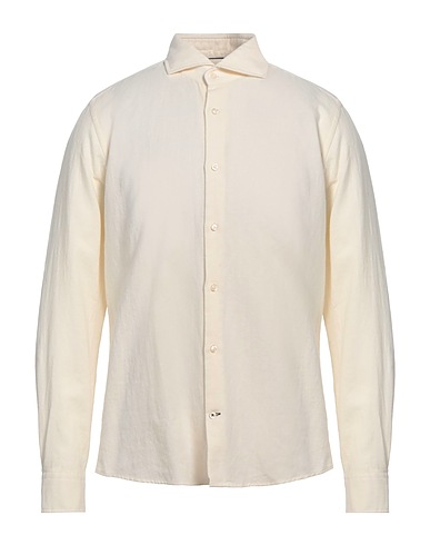 JOOP! Solid colour shirt Cream 80% Cotton, 20% Wool